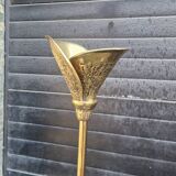 Flower floor lamp bronze sculpture 70's 80's