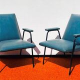 Pair of armchairs model Robert by Pierre Guariche for Meurop. Vintage 60s.