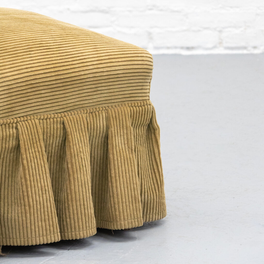 Beige corduroy crapaud lounge chair 1960s