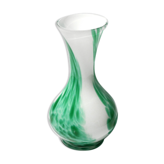 1970s Modern glass, Vase, designed by C. Moretti, Empoli Opaline Florence, Italy