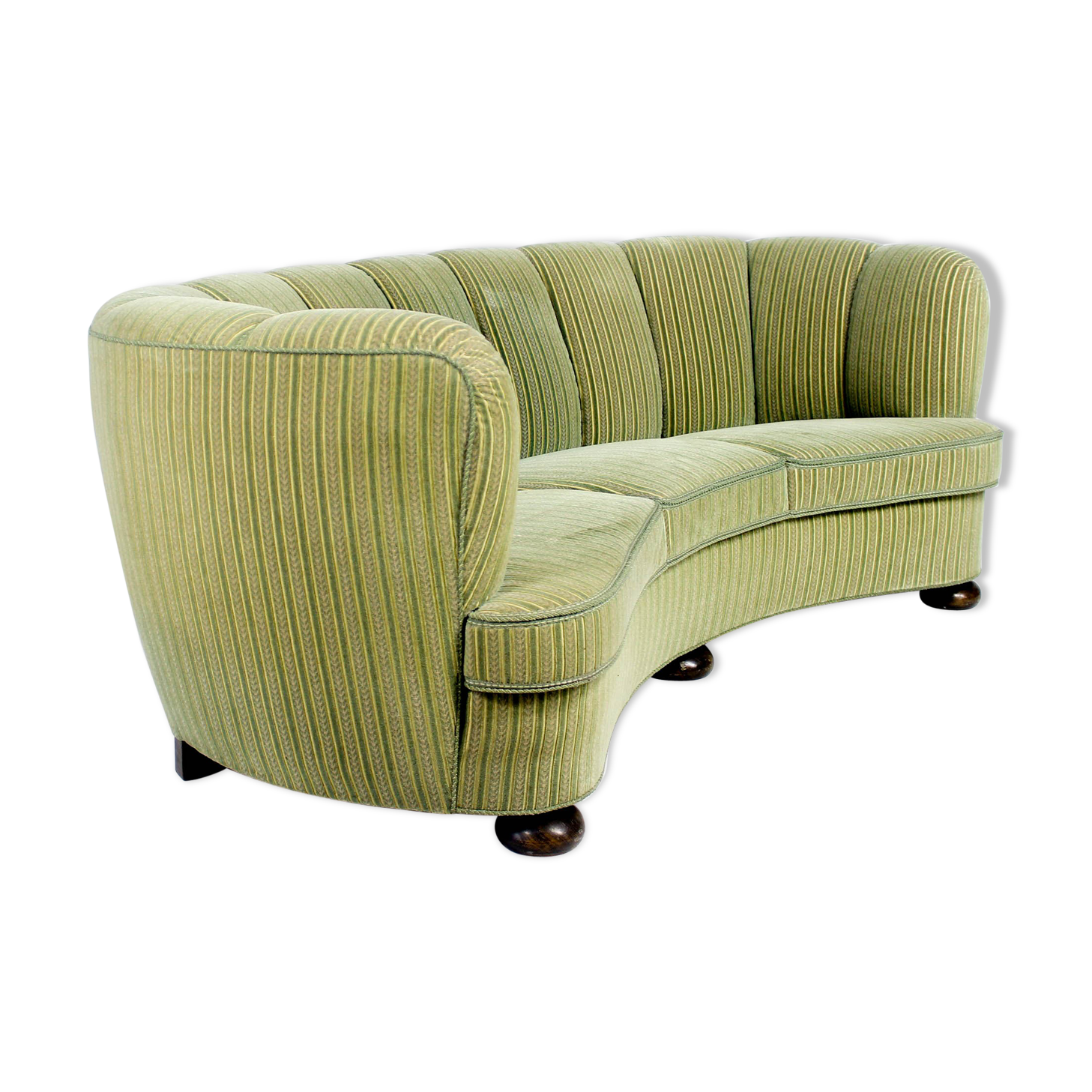 Vintage curved banana sofa, 1950 s