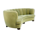 Vintage curved banana sofa, 1950 s