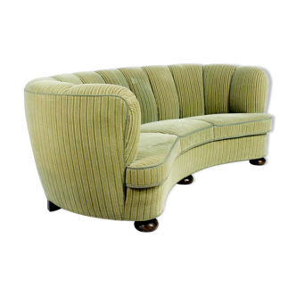 Vintage curved banana sofa, 1950 s