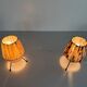 Pair of table lamps with plastic shades and tripod base, 1960s, Italy