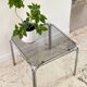 1970s coffee table glass and chrome steel