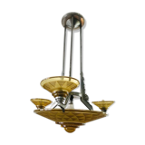 Art Deco chandelier with 3 small cups