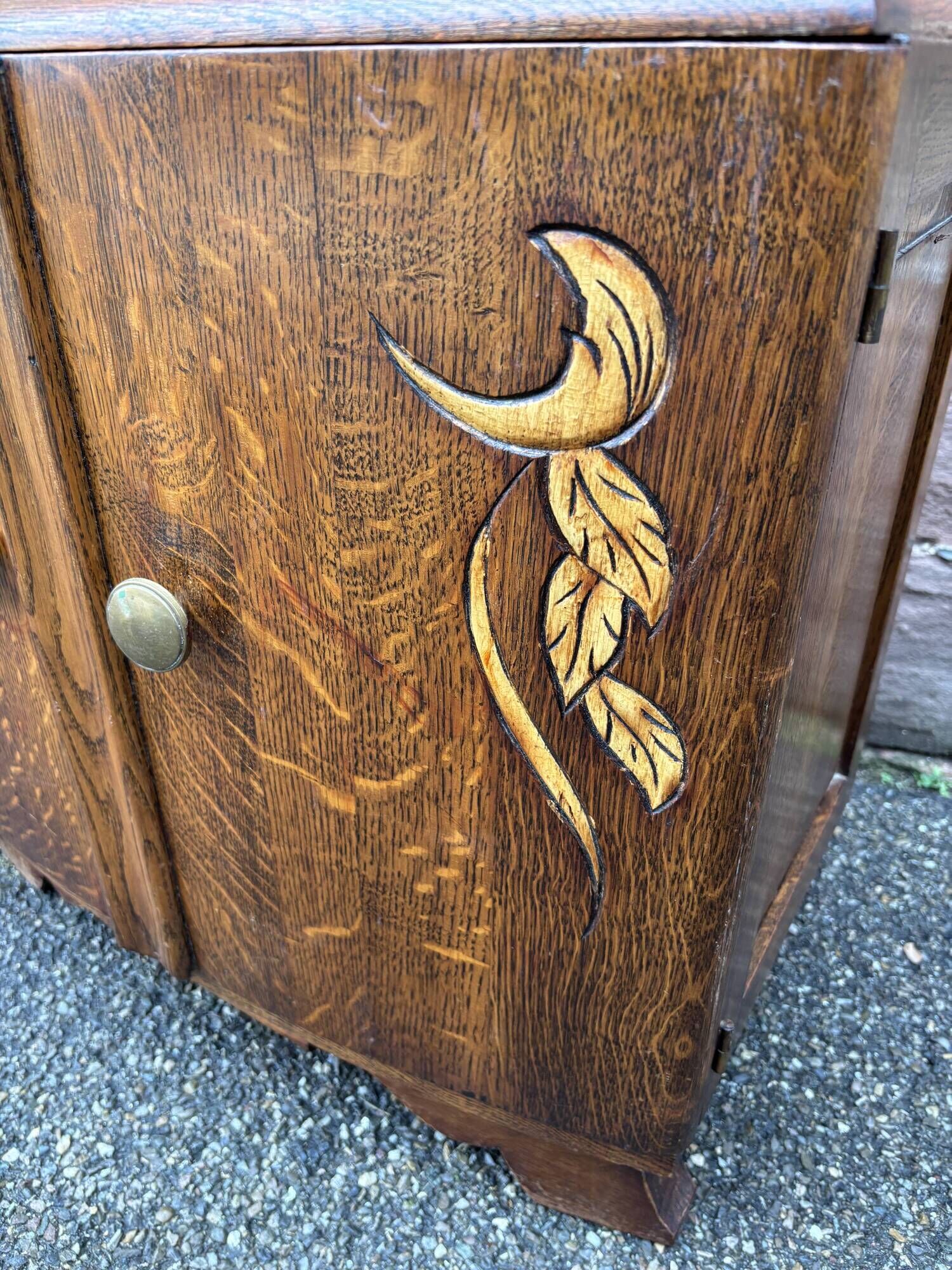 Pair of vintage art deco bedside tables from the 1950s