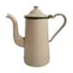 Beige enamel coffee maker