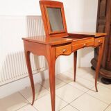 Louis XV style dressing table in cherry wood from the 1950s