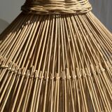 Rattan pendant lamp or light in the shape of an Asian lantern