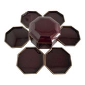 Coffret de 6 dessous de verres lancel 80's