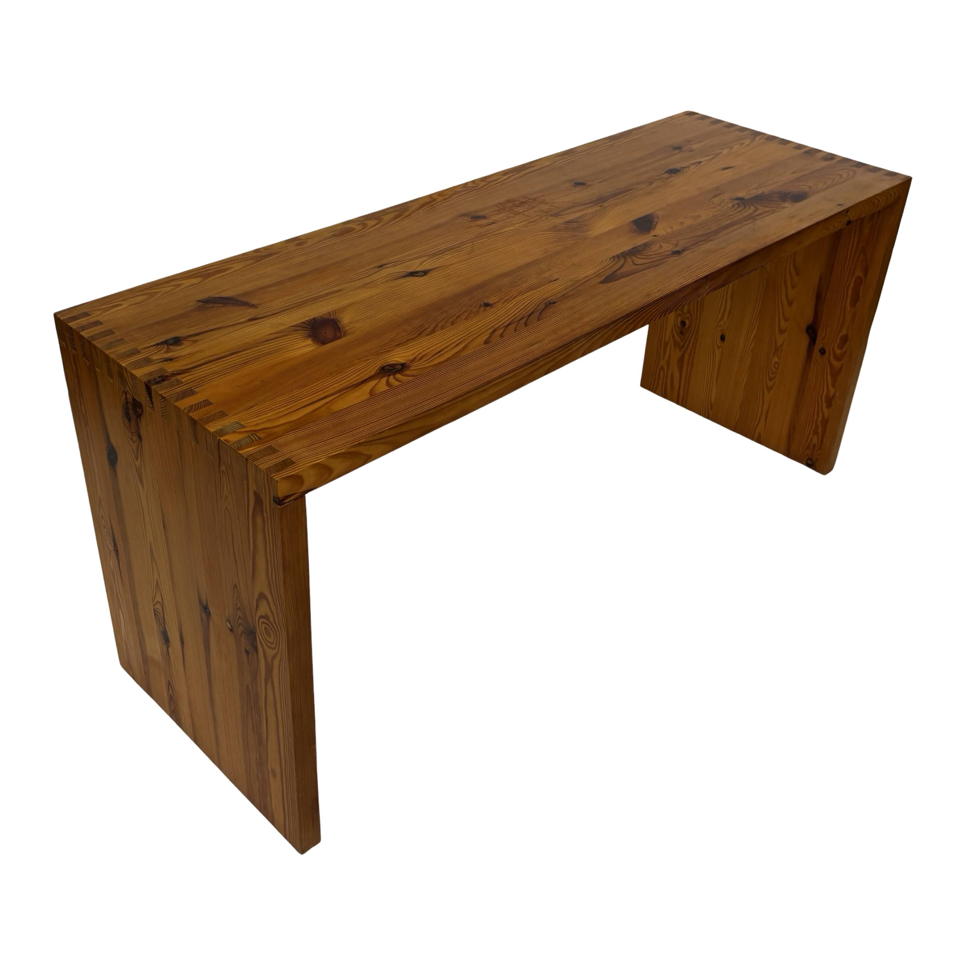 Table d'appoint vintage Ate Van Apeldoorn, pin, années 1970