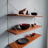 Scandinavian wall shelves 1960s, Set of 3