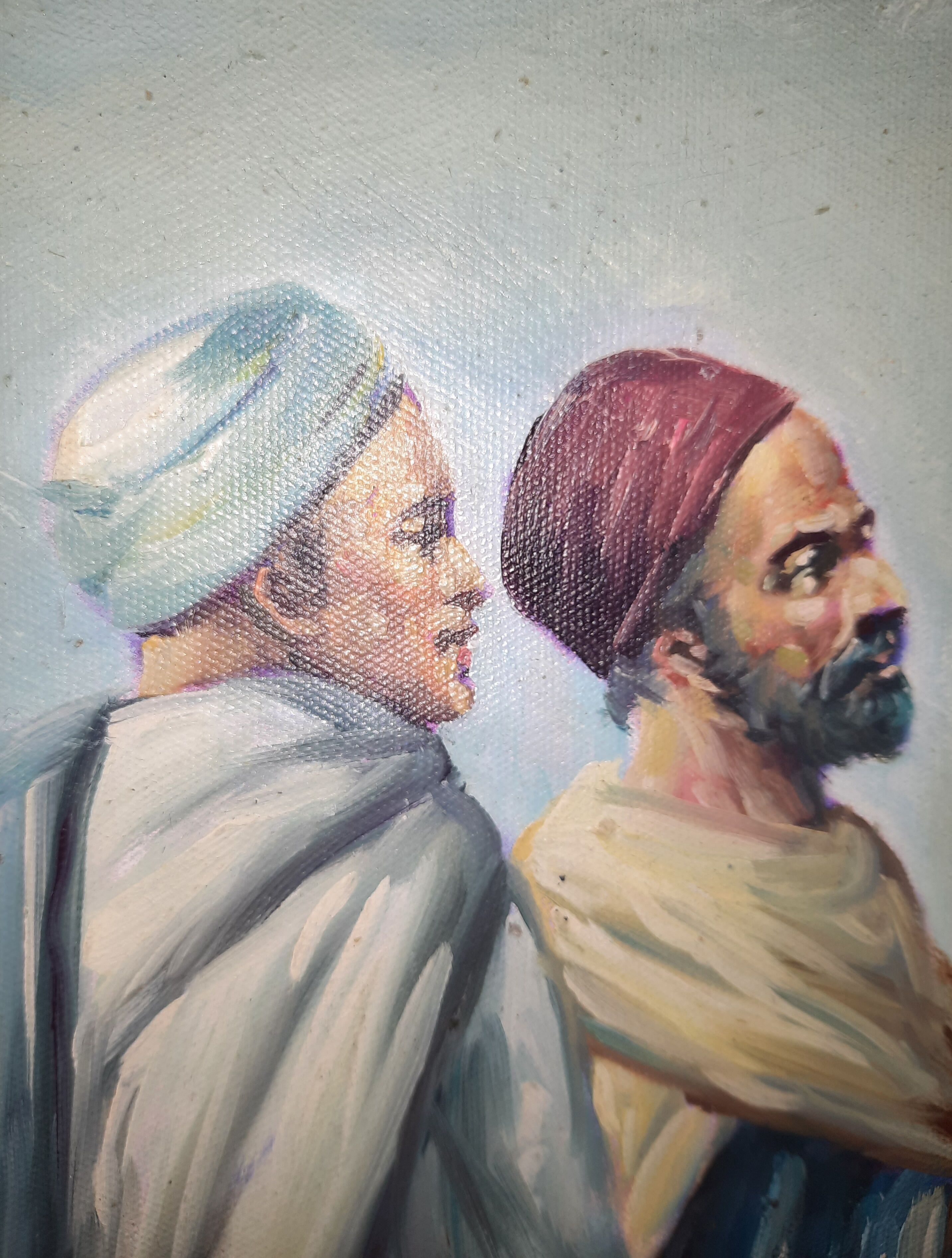 Oil on orientalist canvas