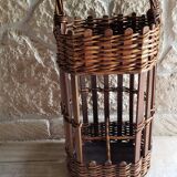 Wicker bottle holder basket