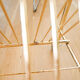 Vinyl service in gilded metal, with wooden top