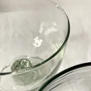 Pair of hand-blown glass goblets
