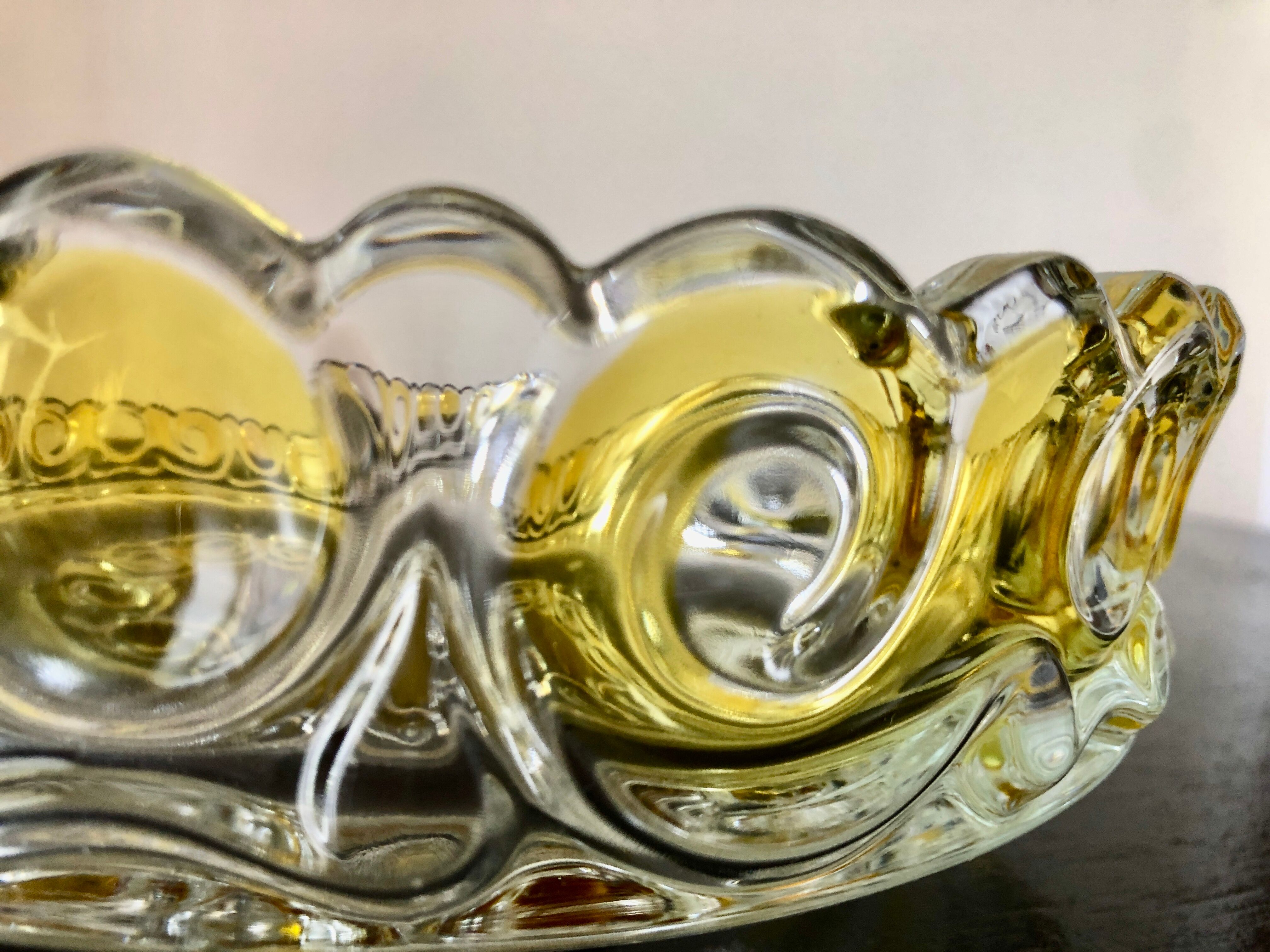 Yellow crystal bowl