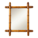 Wooden turned mirror in bamboo style, circa 1900-1930.