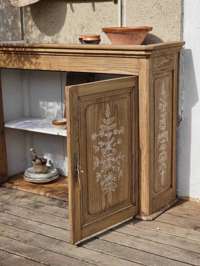 Solid oak sideboard top, hade made creation | elea