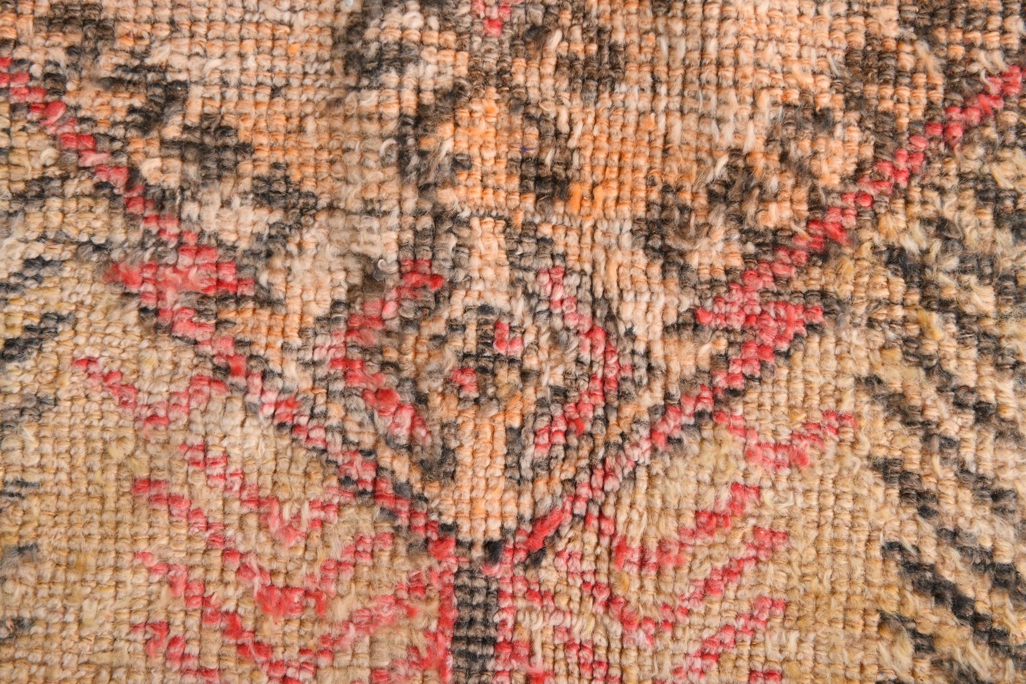Pale Red & Peach Vintage Runner Rug, 80x301Cm