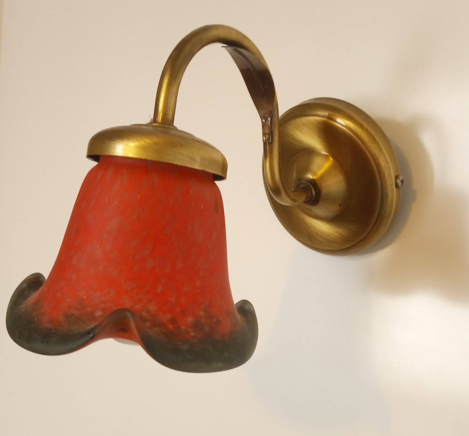 Glass paste tulip wall lamp