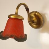 Glass paste tulip wall lamp