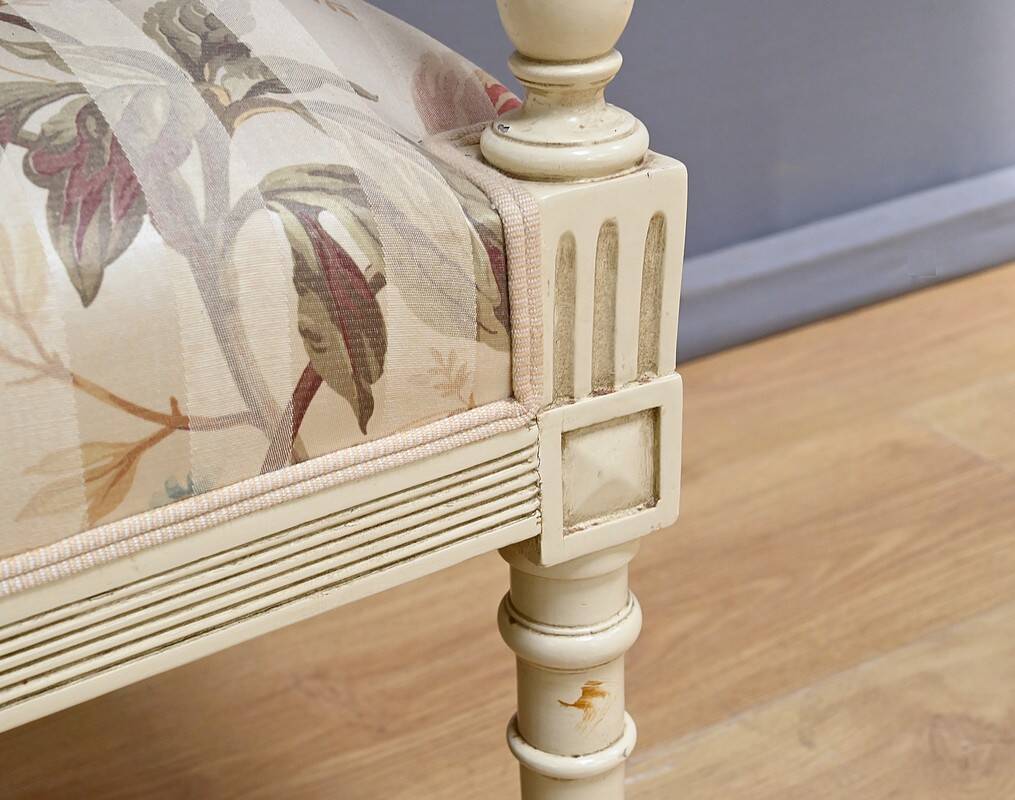 Louis XVI style lounge with benches and armchairs – 2nd part of the 20th century