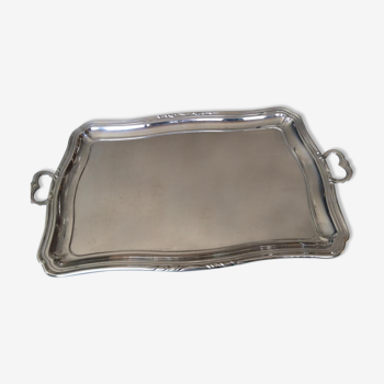 Large stainless steel serving tray