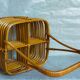 Bottle basket in vintage wicker 60s