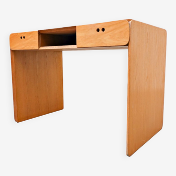 Beech desk or dressing table by Derk Jan de Vries, Scandinavian modernist design, ca 1980s