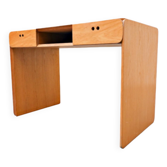 Beech desk or dressing table by Derk Jan de Vries, Scandinavian modernist design, ca 1980s