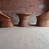 Vintage wicker living room set