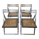 Set of 4 Italian folding chairs with caning.