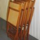 Lot de 4 chaises pliantes cannées années 70