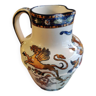 Cider pitcher with Gien renaissance decoration