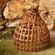 Small rattan pendant, handmade, 17x21cm
