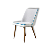 Nice Chair vintage of the 50s/60s renovated (wood, fabric, trim).