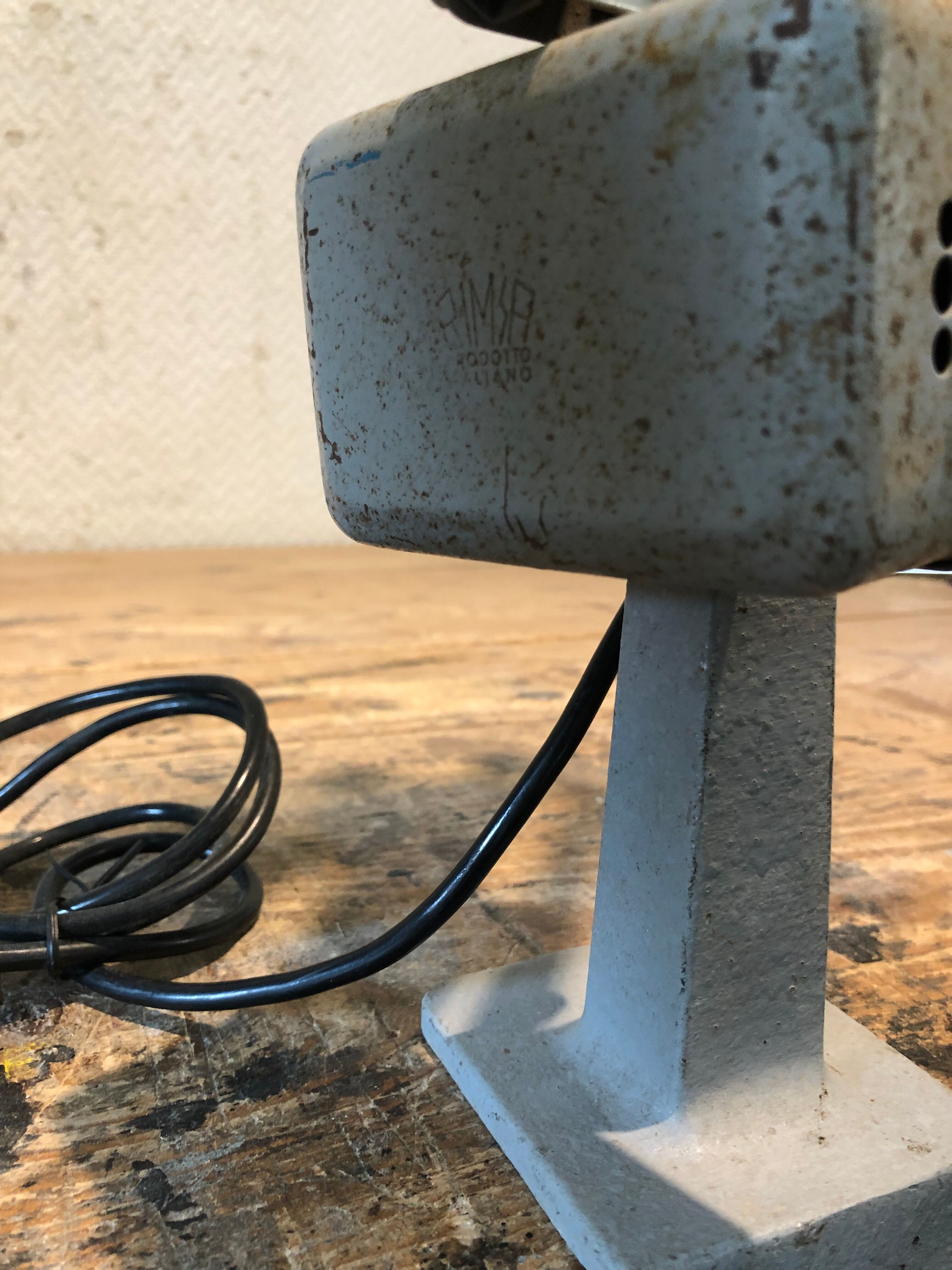 Rimsa Ciclope lamp with magnifying glass 1950