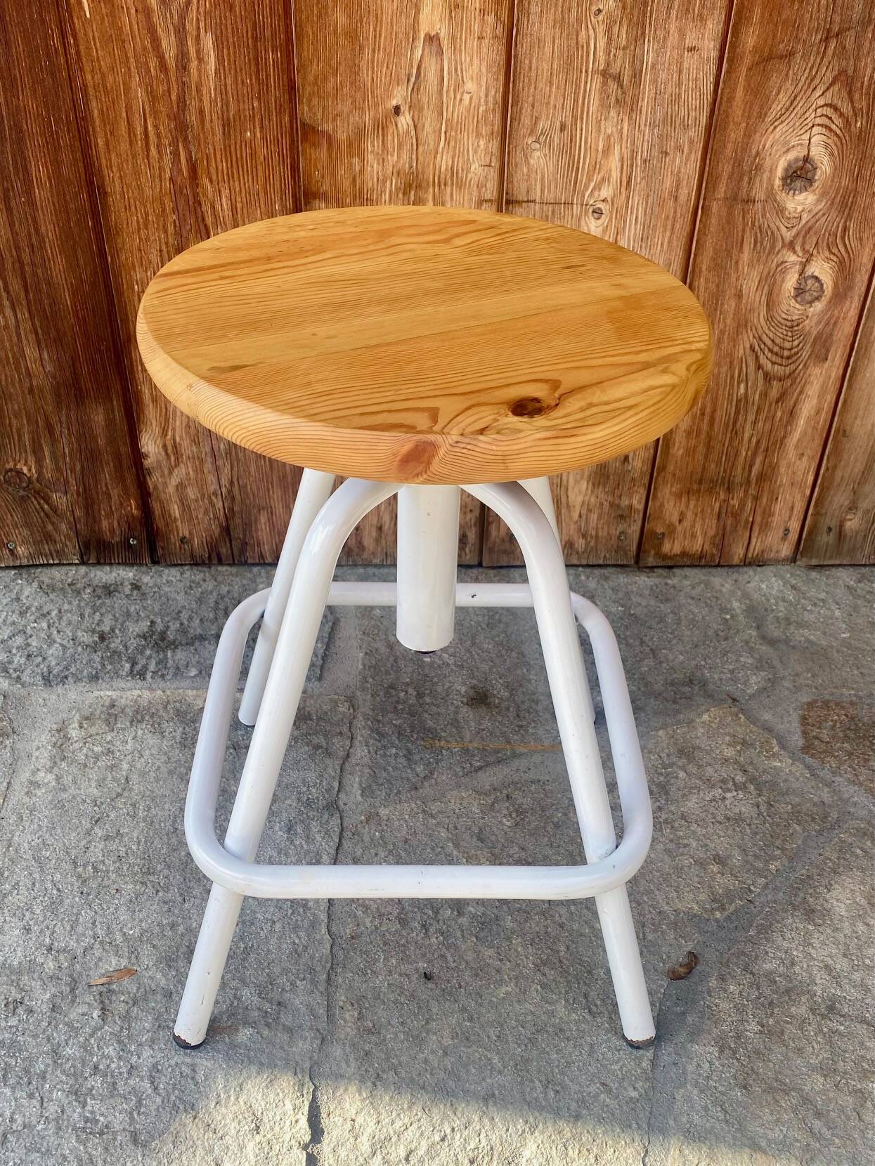 Vintage adjustable swivel stool