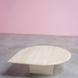 Postmodern coffee table in travertine, 1970