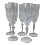 5 baccarat crystal flutes made in france