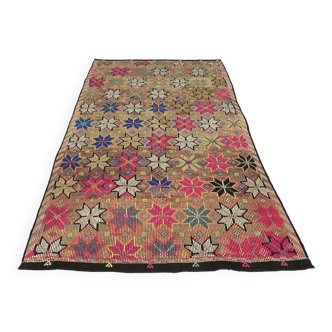Tapis Kilim décoratif en laine Oushak