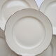 Set of 6 flat plates Villeroy and Boch ivory vintage gilding