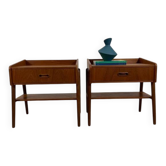 Pair of teak bedside tables, Danish, 1960s.