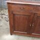 Low Parisian sideboard in solid wood 2 doors 2 drawers art deco handles