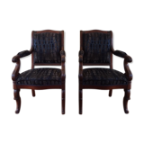 Paire de fauteuils restauration