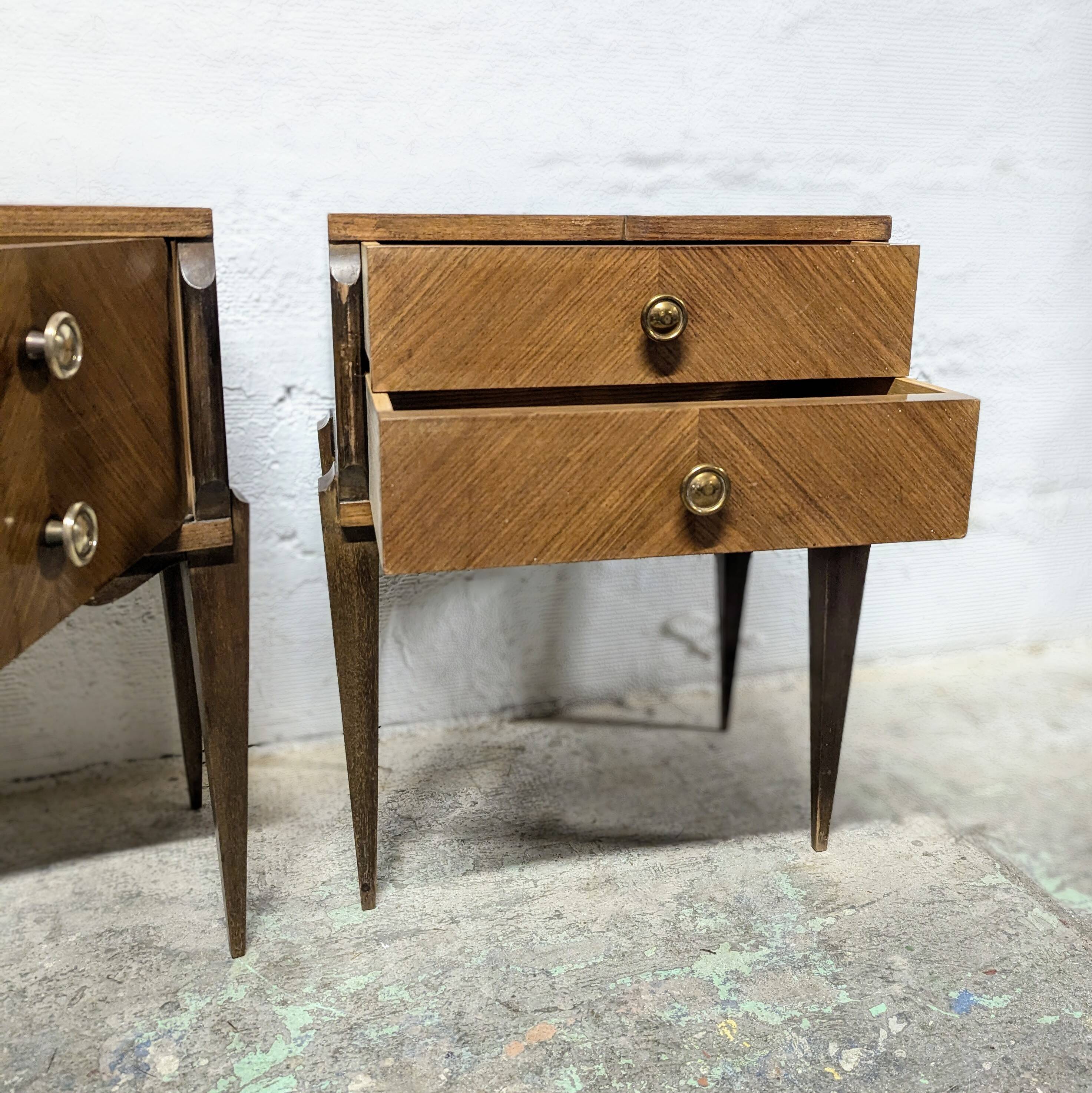 Pair of Art Deco bedside tables