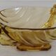 Molded glass fruit bowl art deco style amber