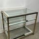 Vintage golden brass side table 1970